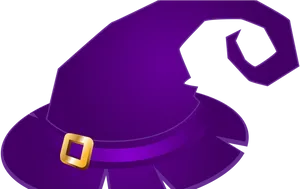 Purple Witch Hat Illustration PNG Image