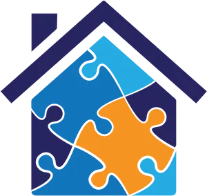 Puzzle Piece Home Icon PNG Image