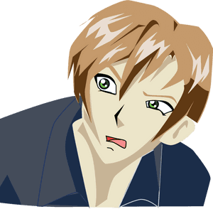 Male Clipart Confused Customer - Confused Anime Boy, HD Png Download PNG with transparent background