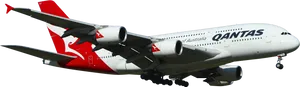 Qantas Airbus A380 Midflight PNG Image