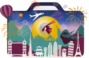 Qatar Airways Global Destinations PNG Image