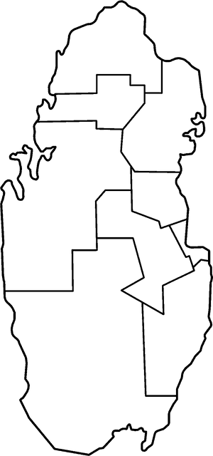 Qatar Governorates Blank - Qatar Mapa Png, Transparent Png PNG image with transparent background