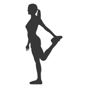 Quadriceps Stretch Silhouette PNG Image