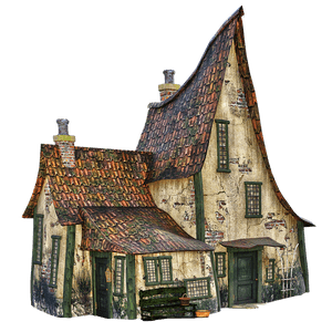 Halloween Village Houses PNG Isolated HD PNG with transparent background