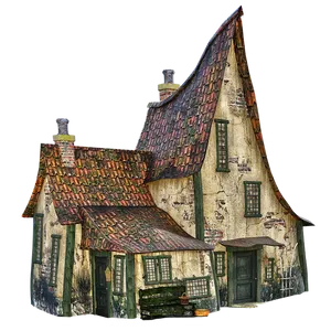 Quaint Old European House PNG Image