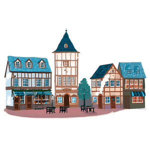 Quaint Town Square PNG ysv49 PNG with transparent background
