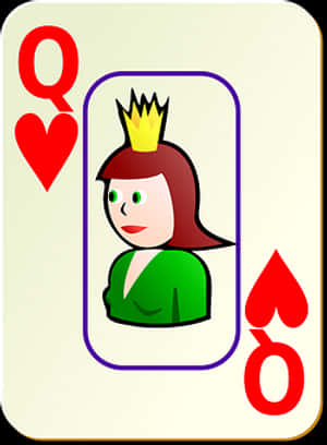 Queenof Hearts Playing Card PNG image with transparent background