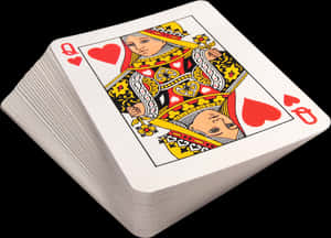 Queenof Hearts Playing Card PNG with transparent background