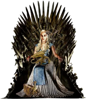 Queenon Iron Throne PNG Image