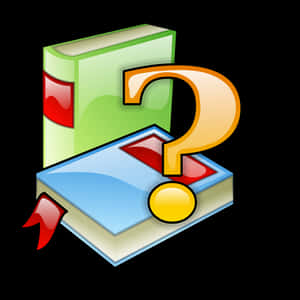 Question Mark Books Icon PNG with transparent background