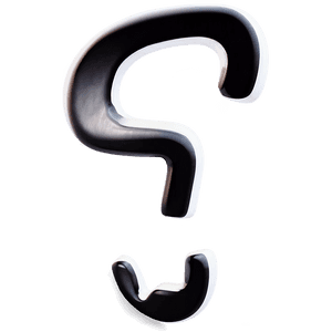 question mark d PNG image with transparent background