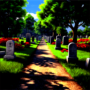 Quiet Cemetery Path PNG ytn14 PNG