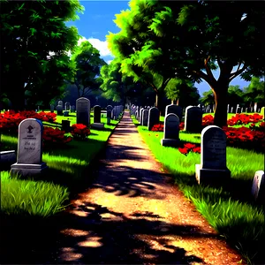 Quiet Cemetery Path Png Ytn14 PNG Image