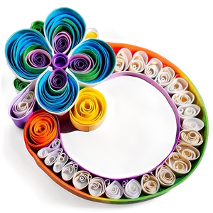 Quilled Rolled Flower Design Png Tox PNG Image