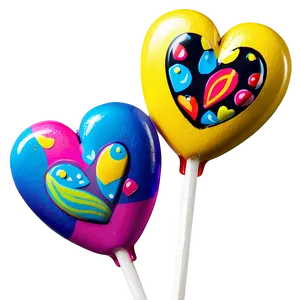 Quirky Heart Lollipop Png 06292024 PNG Image