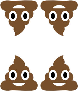 Quirky Poop Emoji Pattern PNG Image