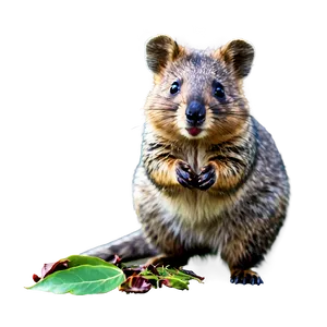 Quokka Eating Leaves Png Vrv36 PNG Image