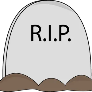 R I P Tombstone Cartoon PNG Image