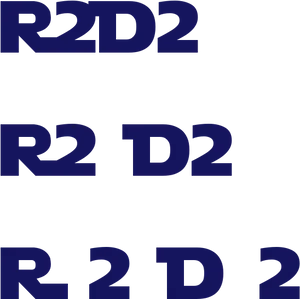 R2 D2 Font Variations PNG Image