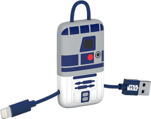 Star Wars Tlj R2d2 Keyline Lightning Cable 22cm Image, HD Png Download PNG
