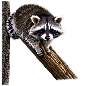 Raccoon Climbing Tree Png Fnu PNG Image