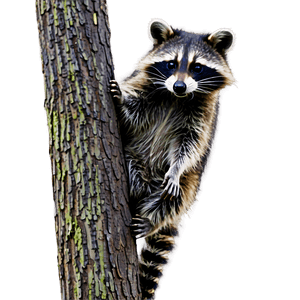 Raccoon Climbing Tree PNG mhj27 PNG
