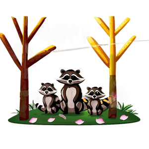 Raccoon Family Illustration PNG rec PNG image with transparent background