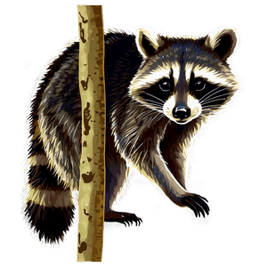 Raccoon in Forest Background PNG tew PNG image with transparent background