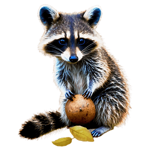 Raccoon with Acorn PNG 05242024 PNG image with transparent background