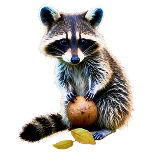 Raccoon With Acorn Png 05242024 PNG Image