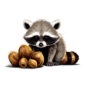 Raccoon with Acorn PNG 33 PNG image with transparent background