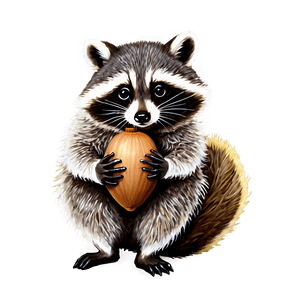 Raccoon with Acorn PNG 47 PNG image with transparent background