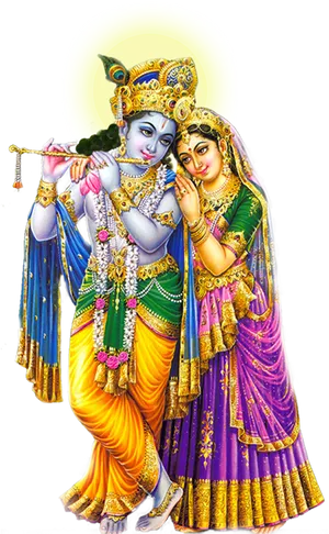 Radha Krishna Eternal Love PNG Image