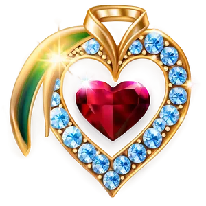 Radiance Diamond Heart Decoration Png Jsp PNG Image