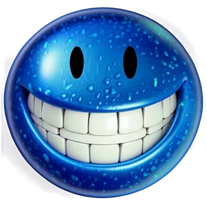 Radiant Blue Smiley Face Art Png Igb PNG Image