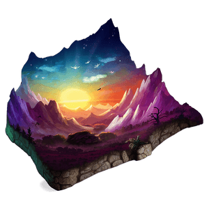 Radiant Fantasy Landscape PNG xsh96 PNG with transparent background