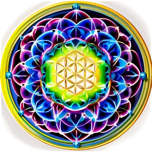 Radiant Flower Of Life Emblem Png Qui77 PNG Image