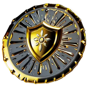 Radiant Gold Shield Png Drv1 PNG Image