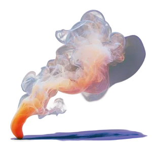 Radiant Orange Smoke Composition Png Ybt PNG Image