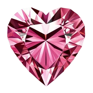 Radiant Pink Heart Diamond Graphic Png Vfl PNG Image