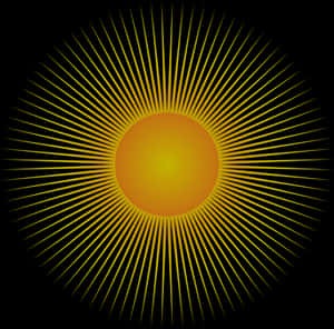 Radiant Sun Graphic PNG image with transparent background