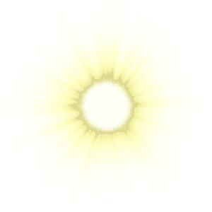 Radiant Sun Graphic PNG image with transparent background