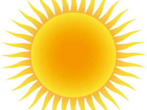 Radiant Sun Graphic PNG image with transparent background