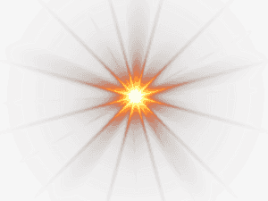 Radiant Sunburst Glow PNG image with transparent background