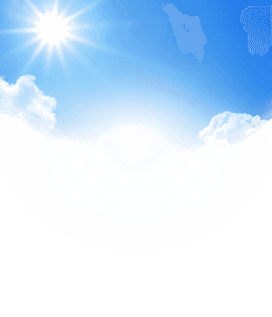 Radiant Sunshineand Clouds PNG image with transparent background