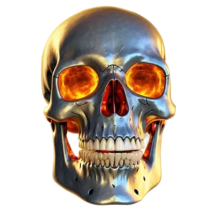 Radiating Heat Skull Png 06252024 PNG Image