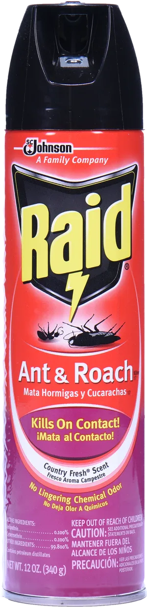 Raid Antand Roach Spray Can PNG Image