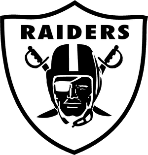 Raiders Logo Png Transparent - Raiders Logo Black And White PNG image with transparent background