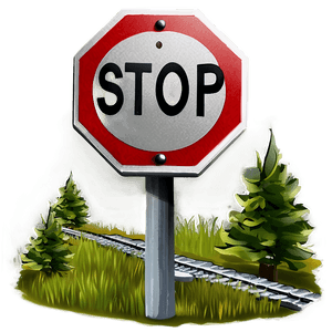 Railroad Stop Sign PNG whg94 PNG image with transparent background