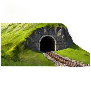 Railroad Tunnel Through Mountain Png Mfk63 PNG Image